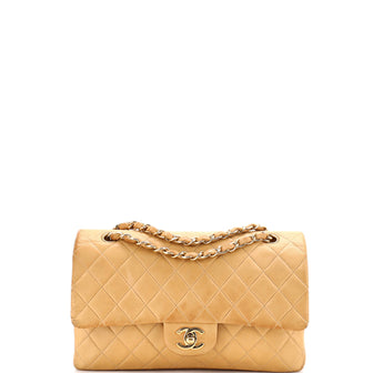 Chanel Vintage Classic Double Flap Bag Quilted Lambskin Medium