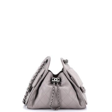 Chanel 25 Hobo Bag Quilted Caviar Mini