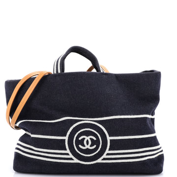 Chanel CC Shopping Tote Denim Large