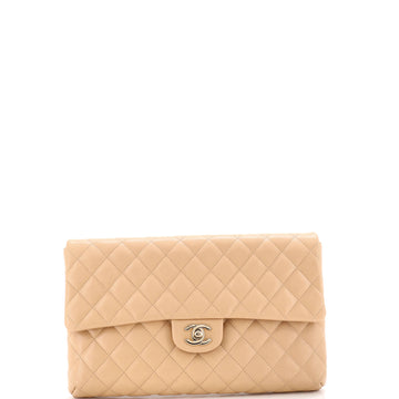 Chanel Classic Flap Clutch Quilted Caviar