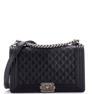 Chanel Boy Flap Bag Quilted Lambskin New Medium