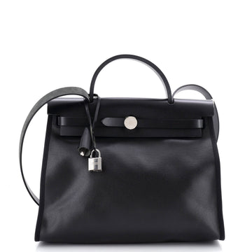 Hermes Herbag Zip Berline Vache Canvas and Leather 31