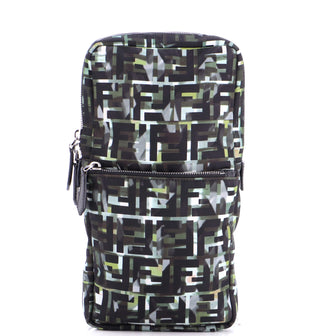 Fendi Front Pocket Sling Bag Camouflage Zucca Nylon Small