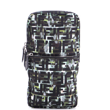 Fendi Front Pocket Sling Bag Camouflage Zucca Nylon Small