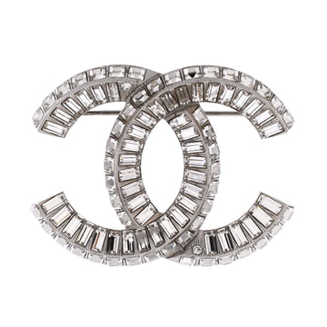Chanel Baguette CC Brooch Metal with Crystals