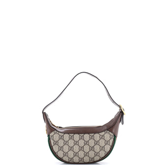 Gucci Ophidia Half Moon Bag GG Coated Canvas Mini