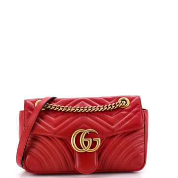 Gucci GG Marmont Flap Bag Matelasse Leather Medium