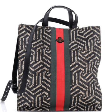 Gucci Convertible Soft Open Tote Caleido GG Coated Canvas