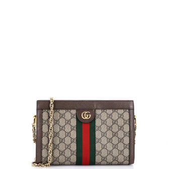 Gucci Ophidia Chain Shoulder Bag GG Coated Canvas Small