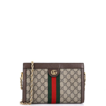 Gucci Ophidia Chain Shoulder Bag GG Coated Canvas Small