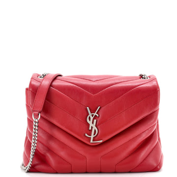 Saint Laurent Loulou Shoulder Bag Matelasse Chevron Leather Small