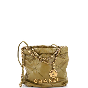 Chanel 22 Chain Hobo Quilted Calfskin Mini