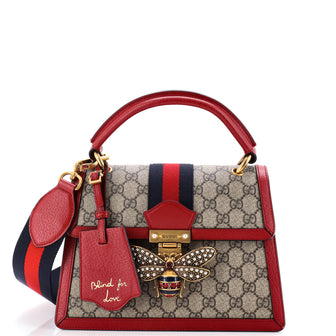 Gucci Queen Margaret Top Handle Bag GG Coated Canvas with Leather Small