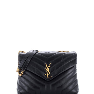 Saint Laurent Loulou Shoulder Bag Matelasse Chevron Leather Medium