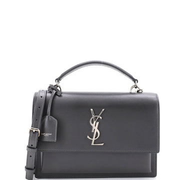 Saint Laurent Sunset Top Handle Shoulder Bag Leather Medium