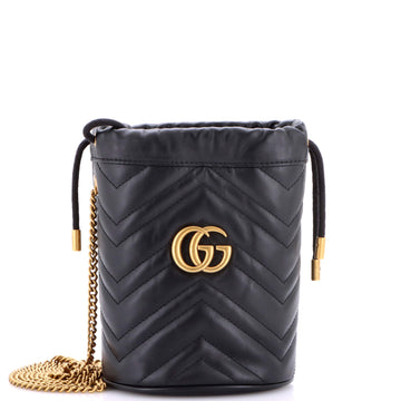 Gucci GG Marmont Bucket Bag Matelasse Leather Mini