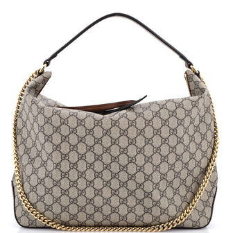 Gucci Chain Hobo GG Coated Canvas Large