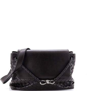 Bottega Veneta Andiamo Messenger Bag Intrecciato Leather Medium