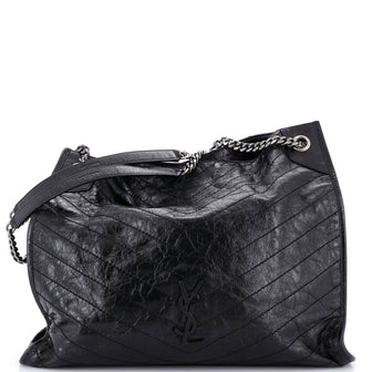 Saint Laurent Niki Shopping Tote Matelasse Chevron Leather Large