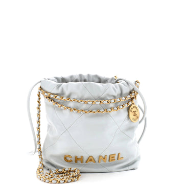Chanel 22 Chain Hobo Quilted Calfskin Mini