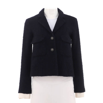 Chanel Women's Two Pocket Single Breasted Blazer Tweed