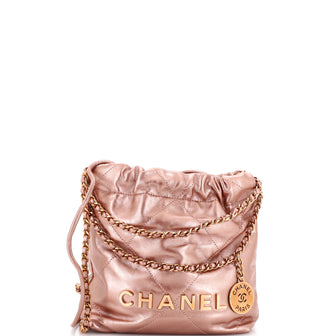 Chanel 22 Chain Hobo Quilted Calfskin Mini