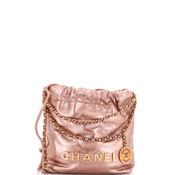 Chanel 22 Chain Hobo Quilted Calfskin Mini