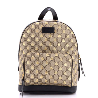 Gucci Zip Pocket Backpack Printed GG Coated Canvas Small