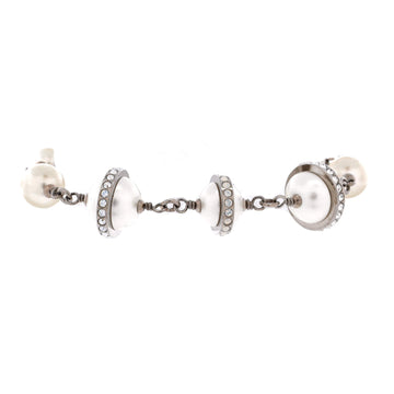 Chanel CC Charm Bracelet Metal with Crystals and Faux Pearls