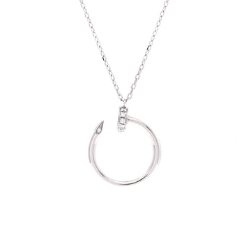 Cartier Juste un Clou Pendant Necklace 18K White Gold with Diamonds