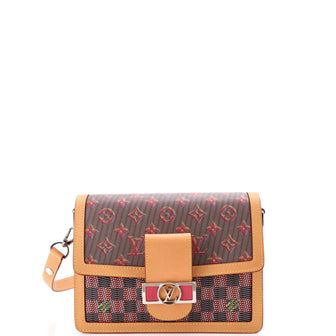 Louis Vuitton Dauphine Shoulder Bag Damier Monogram LV Pop Canvas MM