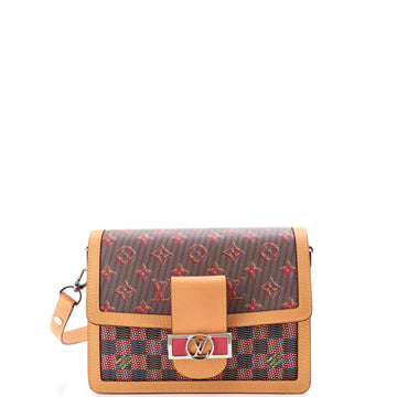 Louis Vuitton Dauphine Shoulder Bag Damier Monogram LV Pop Canvas MM