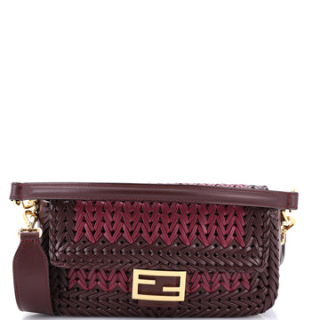 Fendi Baguette NM Bag Woven Leather Medium