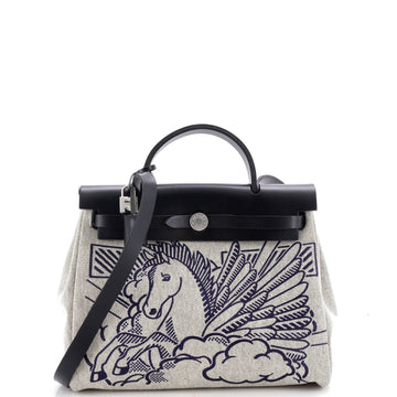 Hermes Herbag Zip Pegase Pop Toile and Leather 31