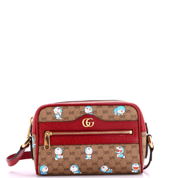 Gucci Doraemon Crossbody Bag Printed Mini GG Coated Canvas Mini