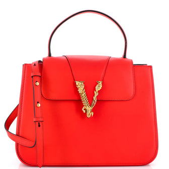 Versace Virtus Top Handle Bag Leather Medium