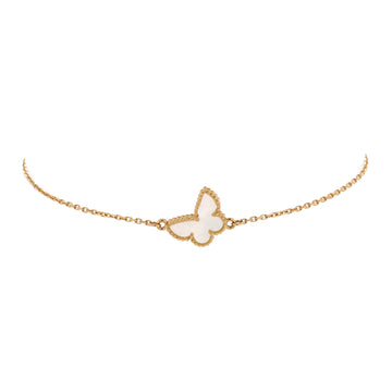 Van Cleef & Arpels Sweet Alhambra Butterfly Bracelet 18K Yellow Gold and Mother of Pearl