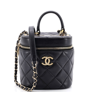Chanel Trendy CC Top Handle Vanity Case Quilted Lambskin Small