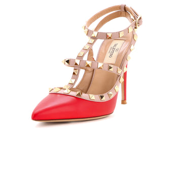 Valentino Garavani Women's Rockstud Ankle Strap Pumps Leather 100