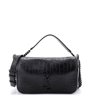 Saint Laurent Niki Body Bag Crocodile Embossed Leather