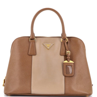 Prada Bicolor Promenade Bag Saffiano Leather Medium