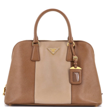 Prada Bicolor Promenade Bag Saffiano Leather Medium