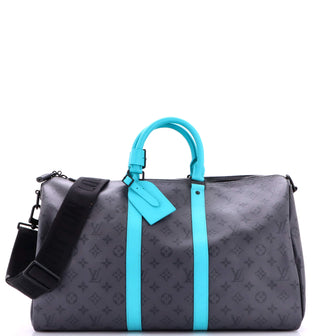 Louis Vuitton Keepall Bandouliere Bag Reverse Monogram Eclipse Canvas with Leather 45