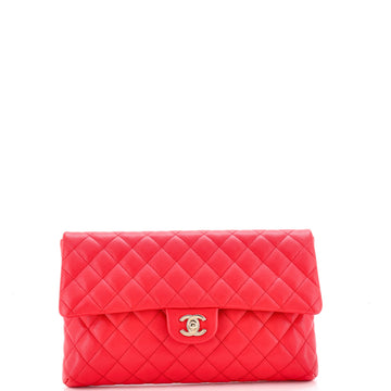 Chanel Classic Flap Clutch Quilted Caviar