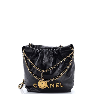 Chanel 22 Chain Hobo Quilted Calfskin Mini