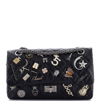 Chanel Lucky Charms Reissue 2.55 Flap Bag Quilted Aged Calfskin 225