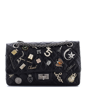 Chanel Lucky Charms Reissue 2.55 Flap Bag Quilted Aged Calfskin 225