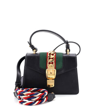 Gucci Sylvie Top Handle Bag Leather Mini