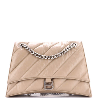 Balenciaga Crush Chain Flap Bag Quilted Crushed Calfskin Medium