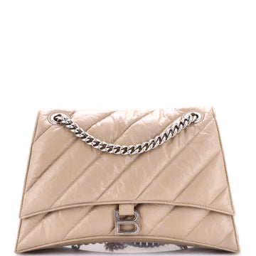 Balenciaga Crush Chain Flap Bag Quilted Crushed Calfskin Medium